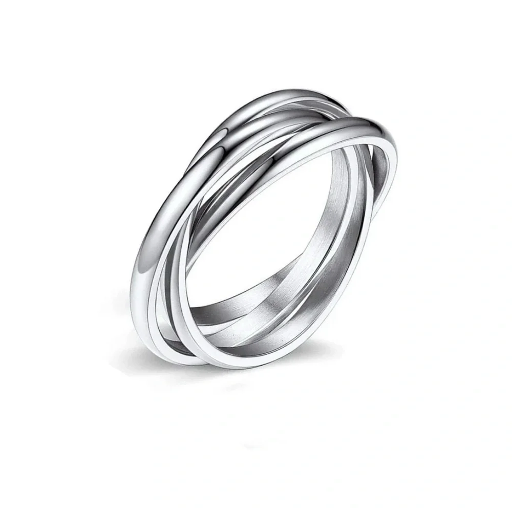 Louise Carter Spins Tidal Roller Ring in sliver size 6 - Picture 2 of 3